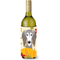 "Caroline's Treasures BB2035LITERK ""Saluki Thanksgiving"" Wine Bottle Hugger Koozie, 750ml, Multicolor"