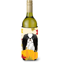 "Caroline's Treasures BB2036LITERK ""Japanese Chin Thanksgiving"" Wine Bottle Hugger Koozie, 750ml, Multicolor"