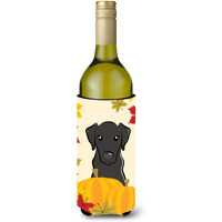 "Caroline's Treasures BB2041LITERK ""Black Labrador Thanksgiving"" Wine Bottle Hugger Koozie, 750ml, Multicolor"