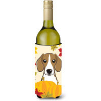 "Caroline's Treasures BB2045LITERK ""Beagle Thanksgiving"" Wine Bottle Hugger Koozie, 750ml, Multicolor"
