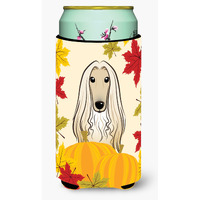 "Caroline's Treasures BB2050TBC ""Afghan Hound Thanksgiving"" Tall Boy Hugger Koozie, Multicolor"