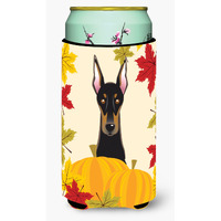 "Caroline's Treasures BB2051TBC ""Doberman Thanksgiving"" Tall Boy Hugger Koozie, Multicolor"