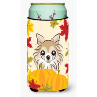 "Caroline's Treasures BB2057TBC ""Chihuahua Thanksgiving"" Tall Boy Hugger Koozie, Multicolor"