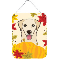 "Caroline's Treasures Golden Retriever Thanksgiving Wall or Door Hanging Prints BB2058DS1216, 16HX12W, Multicolor"