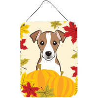 "Caroline's Treasures Jack Russell Terrier Thanksgiving Wall or Door Hanging Prints BB2066DS1216, 16HX12W, Multicolor"