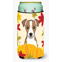 "Caroline's Treasures BB2066TBC ""Jack Russell Terrier Thanksgiving"" Tall Boy Hugger Koozie, Multicolor"