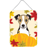 "Caroline's Treasures Jack Russell Terrier Thanksgiving Wall or Door Hanging Prints BB2067DS1216, 16HX12W, Multicolor"