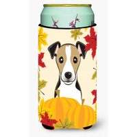 "Caroline's Treasures BB2067TBC ""Jack Russell Terrier Thanksgiving"" Tall Boy Hugger Koozie, Multicolor"