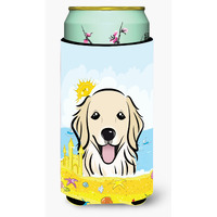 "Caroline's Treasures BB2073TBC ""Golden Retriever Summer Beach"" Tall Boy Hugger Koozie, Multicolor"
