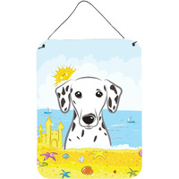 "Caroline's Treasures Dalmatian Summer Beach Wall or Door Hanging Prints BB2078DS1216, 16HX12W, Multicolor"
