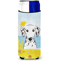 "Caroline's Treasures BB2078MUK ""Dalmatian Summer Beach Michelob Ultra Koozies for Slim Cans, Multicolor"