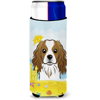 "Caroline's Treasures BB2092MUK ""Cavalier Spaniel Summer Beach Michelob Ultra Koozies for Slim Cans, Multicolor"