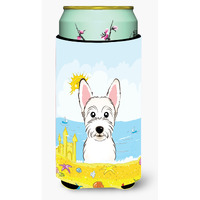 "Caroline's Treasures BB2094TBC ""Westie Summer Beach"" Tall Boy Hugger Koozie, Multicolor"