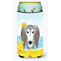 "Caroline's Treasures BB2097TBC ""Saluki Summer Beach"" Tall Boy Hugger Koozie, Multicolor"