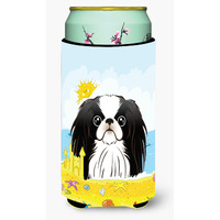"Caroline's Treasures BB2098TBC ""Japanese Chin Summer Beach"" Tall Boy Hugger Koozie, Multicolor"
