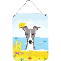 "Caroline's Treasures Italian Greyhound Summer Beach Wall or Door Hanging Prints BB2104DS1216, 16HX12W, Multicolor"