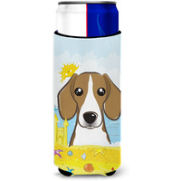 "Caroline's Treasures BB2107MUK ""Beagle Summer Beach Michelob Ultra for Slim Cans, Multicolor"