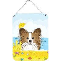 "Caroline's Treasures Papillon Summer Beach Wall or Door Hanging Prints BB2116DS1216, 16HX12W, Multicolor"