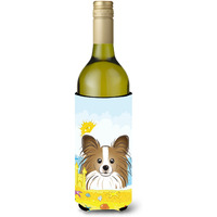 "Caroline's Treasures BB2116LITERK ""Papillion Summer Beach"" Wine Bottle Hugger Koozie, 750ml, Multicolor"