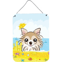 "Caroline's Treasures Chihuahua Summer Beach Wall or Door Hanging Prints BB2119DS1216, 16HX12W, Multicolor"