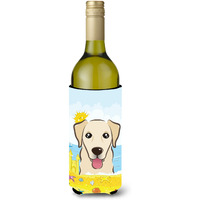 "Caroline's Treasures BB2120LITERK ""Golden Retriever Summer Beach"" Wine Bottle Hugger Koozie, 750ml, Multicolor"