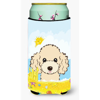 "Caroline's Treasures BB2126TBC ""Buff Poodle Summer Beach"" Tall Boy Hugger Koozie, Multicolor"
