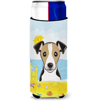 "Caroline's Treasures BB2129MUK ""Jack Russell Terrier Summer Beach Michelob Ultra Koozies for Slim Cans, Multicolor"