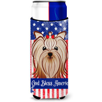 "Caroline's Treasures BB2134MUK ""Yorkie Yorkshire Terrier Michelob Ultra Koozies for Slim Cans, Multicolor"