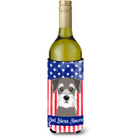 "Caroline's Treasures BB2136LITERK ""Schnauzer"" Wine Bottle Hugger Koozie, 750ml, Multicolor"