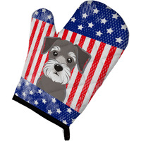 "Caroline's Treasures BB2136OVMT American Flag and Schnauzer Oven Mitt, 12"" by 8.5"", Multicolor"