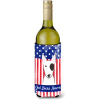 "Caroline's Treasures BB2139LITERK ""Bull Terrier"" Wine Bottle Hugger Koozie, 750ml, Multicolor"