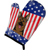 "Caroline's Treasures BB2141OVMT American Flag and German Shepherd Oven Mitt, 12"" by 8.5"", Multicolor"
