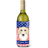 "Caroline's Treasures BB2142LITERK ""Longhair Crme Dachshund"" Wine Bottle Hugger Koozie, 750ml, Multicolor"