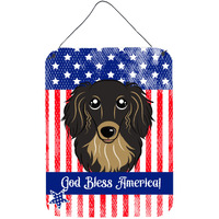 "Caroline's Treasures Longhair Black and Tan Dachshund Wall or Door Hanging Prints BB2143DS1216, 16HX12W, Multicolor"