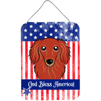 "Caroline's Treasures Longhair Red Dachshund Wall or Door Hanging Prints BB2144DS1216, 16HX12W, Multicolor"