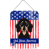 "Caroline's Treasures Smooth Black and Tan Dachshund Wall or Door Hanging Prints BB2145DS1216, 16HX12W, Multicolor"