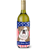 "Caroline's Treasures BB2149LITERK ""English Bulldog"" Wine Bottle Hugger Koozie, 750ml, Multicolor"