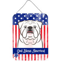 "Caroline's Treasures White English Bulldog Wall or Door Hanging Prints BB2150DS1216, 16""H x 12""W, Multicolor"