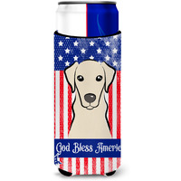 "Caroline's Treasures BB2152MUK ""Yellow Labrador Michelob Ultra Koozies for Slim Cans, Multicolor"
