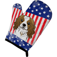 "Caroline's Treasures BB2154OVMT American Flag and Cavalier Spaniel Oven Mitt, 12"" by 8.5"", Multicolor"