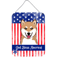 "Caroline's Treasures Shiba Inu Wall or Door Hanging Prints BB2155DS1216, 16HX12W, Multicolor"