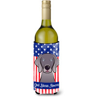 "Caroline's Treasures BB2161LITERK ""Weimaraner"" Wine Bottle Hugger Koozie, 750ml, Multicolor"