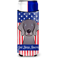 "Caroline's Treasures BB2161MUK ""Weimaraner Michelob Ultra Koozies for Slim Cans, Multicolor"