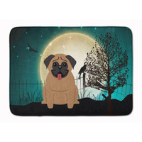 "Caroline's Treasures Halloween Scary Pug Brown Floor Mat, 19"" x 27"", Multicolor"