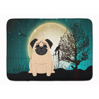 "Caroline's Treasures Halloween Scary Pug Fawn Floor Mat, 19"" x 27"", Multicolor"