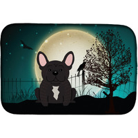 "Caroline's Treasures Halloween Scary French Bulldog Brindle Dish Drying Mat, 14"" x 21"""