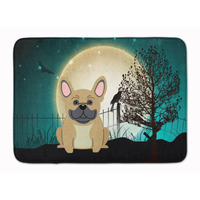 "Caroline's Treasures Halloween Scary French Bulldog Cream Floor Mat, 19"" x 27"", Multicolor"