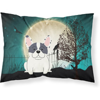 "Caroline's Treasures Halloween Scary French Bulldog Piebald Fabric Standard Pillowcase BB2201PILLOWCASE, Multicolor"