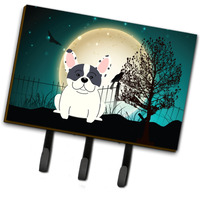 "Caroline's Treasures Halloween Scary French Bulldog Piebald Leash or Key Holder BB2201TH68, Triple"