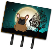 "Caroline's Treasures Halloween Scary French Bulldog Brown Leash or Key Holder BB2203TH68, Triple"